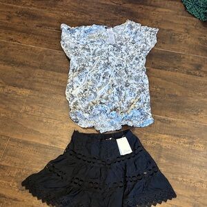 Sz small swim coverups, skirtNWT and top